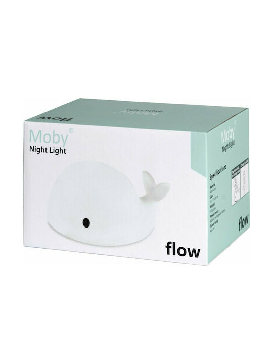 Flow Led Kids Decorative Lamp Moby with Color Changes White 15x10x10εκ.