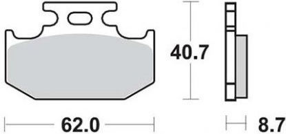 SBS Plăcuțe De Frână Pentru Motociclete Partea Din Spate Yamaha DT 125 05'-06' / XT 250x 08' / Kawasaki KLX 250 98'-03' Pentru Kawasaki KLX 250 Yamaha DT 125 / XT