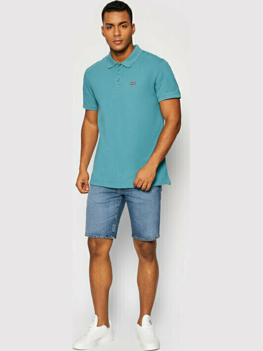 Polo Short Sleeve Blouse Turquoise