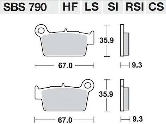SBS Motorcycle Brake Pads Rear Yamaha WRF 250 03-13 YZF 250 03-12 Suzuki RMZ 250 04-12 Kawasaki KXF 250 04-12 for Kawasaki KXF 250 Yamaha WRF 250