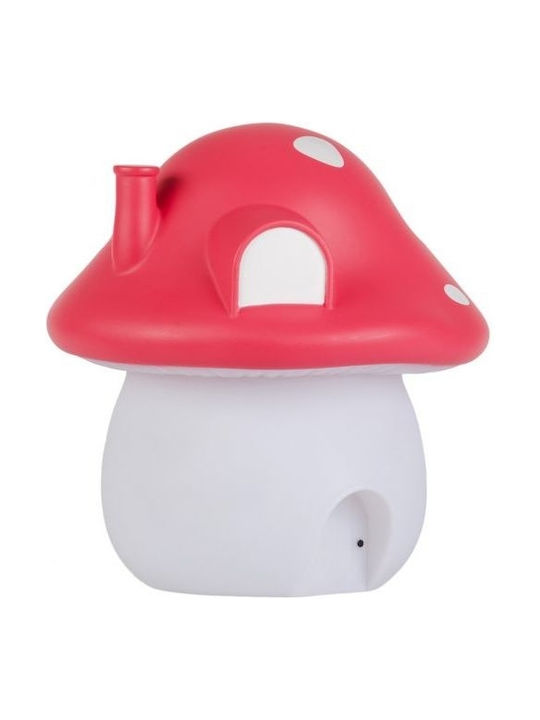 A Little Lovely Company Lumini LED Lampă decorativă pentru copii Mushroom House Roșu 17.5x17.5x19εκ.