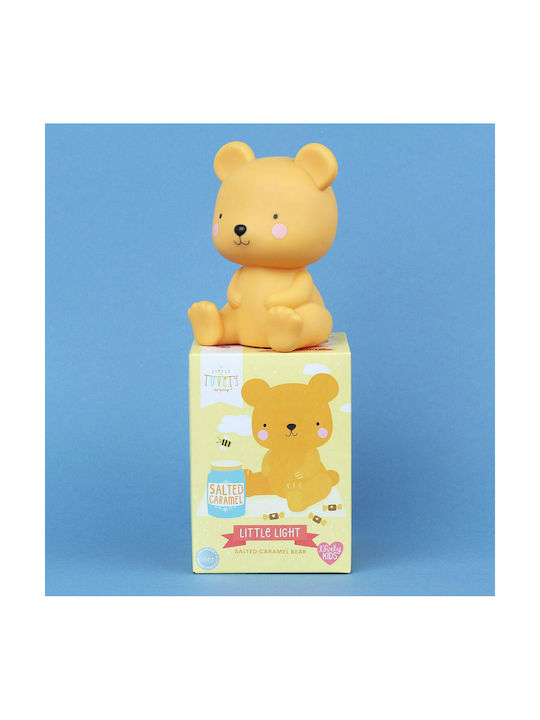 A Little Lovely Company Led Παιδικό Διακοσμητικό Φωτιστικό Bear Κίτρινο 15.5x9x13εκ.
