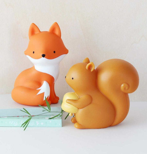A Little Lovely Company Led Παιδικό Διακοσμητικό Φωτιστικό Squirrel Καφέ