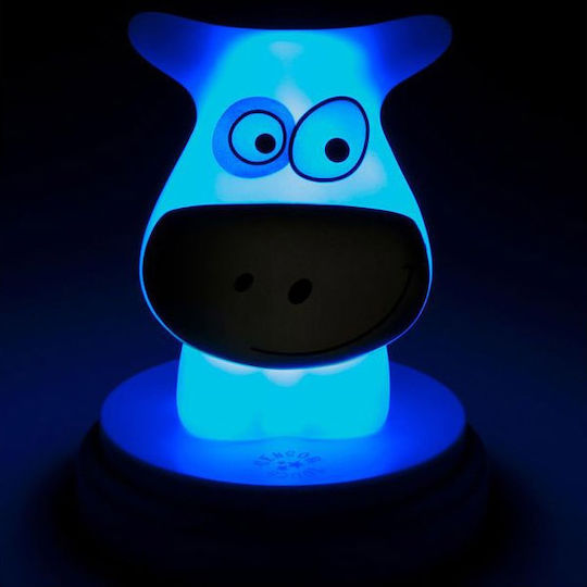 Alecto Baby LED Kinder Dekorative Lampe Naughty Cow Blau 12x12x15εκ.