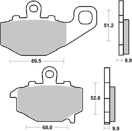 SBS Motorcycle Brake Pads Rear Kawasaki ER-6N/F 06-13 ZX-6R 95-12 KLE 650 Versys 07-14 Z750 04-06 for Kawasaki KLE 650 Versys 650 Z750 GPZ Z1000 ZR 550 ZX-9R Ninja ZZR 400 ZZR 600