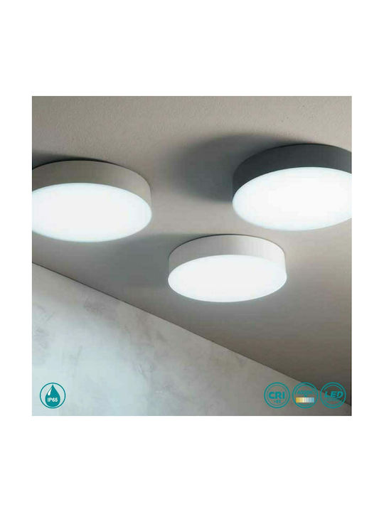 Ondaluce Outdoor Ceiling Flush Mount in White Color PL.NILO/BIANCO