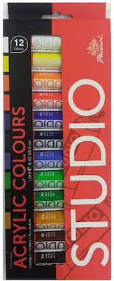 Phoenix Arts Acrylic Colour Set Acrylic Colours Set 12ml 12pcs