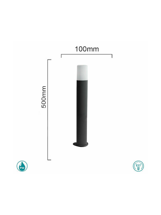 Ondaluce Pou Outdoor Floor Lamp Small Post 15W IP44 for E27 Socket Black