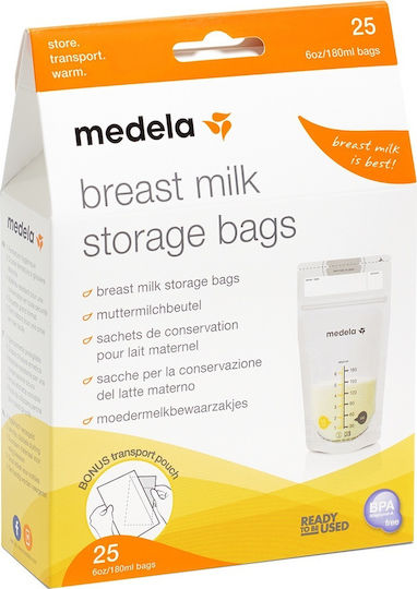 Medela Breast Milk Storage Bags 180ml 25 Pieces