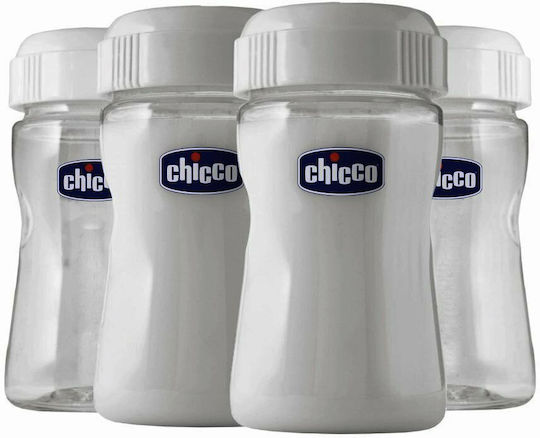 Chicco Multi-Use Milk Containers Πλενόμενα Δοχεία Αποθήκευσης Μητρικού Γάλακτος 150ml 4τμχ