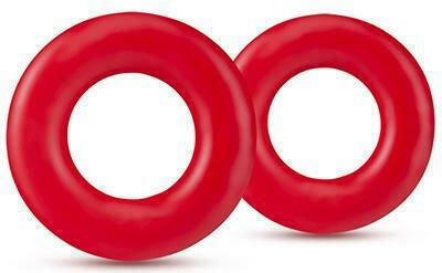 Blush Stay Hard Donut Rings Set Cock Rings Schwanz Rot 2Stück