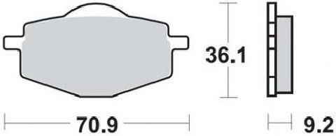 SBS Τακάκια Μοτοσυκλέτας Εμπρός Yamaha DT 125R 88'-05' / XT 225 Serow 85'-04' για Yamaha TT / XT / DT