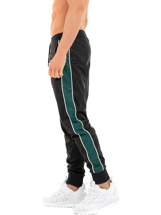 Elijah Sweatpants Glossy with Elastic Black
