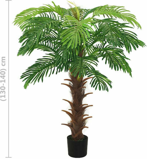Arbore Artificial de Exterior Palmier Kykas Green 140cm vidaXL