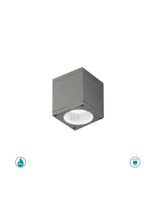 Ondaluce Plafonieră de Exterior în Culoare Gri PL.NEVADA/SILVER
