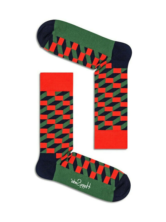 Happy Socks Filled Optic Κάλτσες με Σχέδια Πολύχρωμες