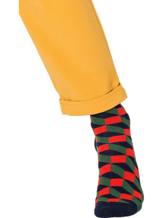 Happy Socks Filled Optic Κάλτσες με Σχέδια Πολύχρωμες