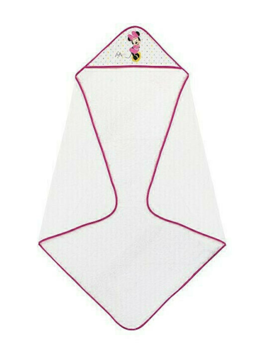 Interbaby Hooded Baby Bath Towel Minnie Pink