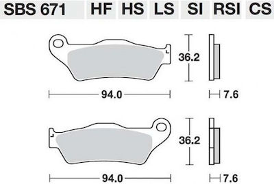 SBS Motorcycle Brake Pads FA181 for Ktm 450 SX-F