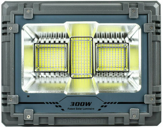 Waterproof Solar LED Floodlight 300W Cold White 6500K with Photocell and Remote Control IP67