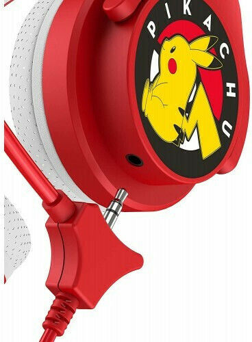 OTL Pokémon Kids Interactive On Ear Gaming Headset cu conexiune 3,5mm Roșu