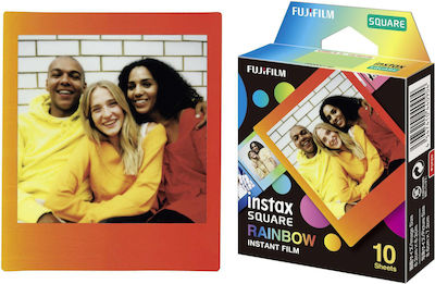 Fujifilm Color Instax Square Rainbow Instant Film (10 Exposures)