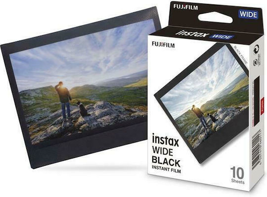 Fujifilm Color Instax Wide Instant Film (10 Expuneri) Negru