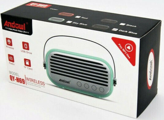 QY-H69 Retro Tragbares Radio mit Bluetooth und USB Grün