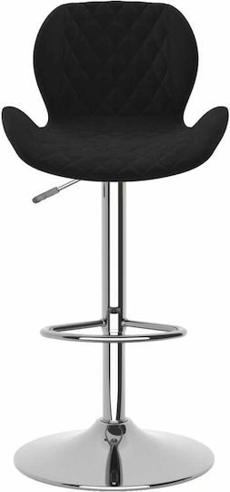 Hocker Bar mit Rückenlehne & Höhenverstellbar Black 2Stück 39x51x89-111cm