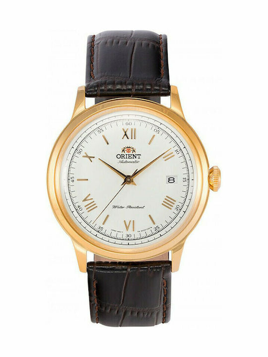 Orient Мъжки Часовник 40.5мм Автоматичен с Кафяв Кожена Каишка