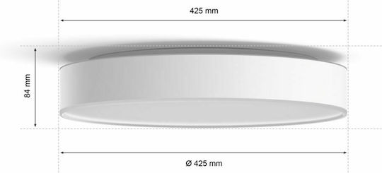 Philips Round Outdoor LED Panel 33.5W with Warm to Cool White Light 42.5cm