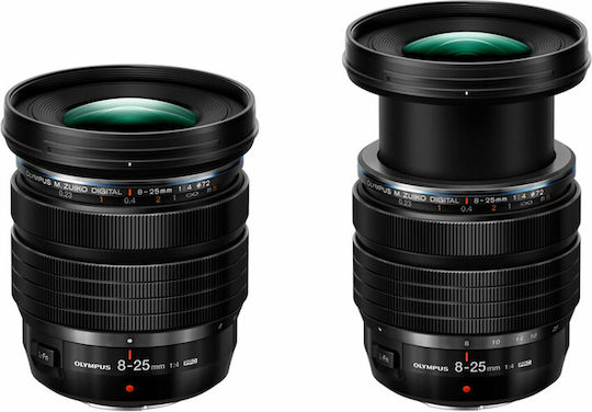 Olympus Full Frame Φωτογραφικός Φακός M.Zuiko ED 8-25mm f/4 Pro Ultra-Wide Zoom / Macro για Micro Four Thirds (MFT) Mount Μαύρος