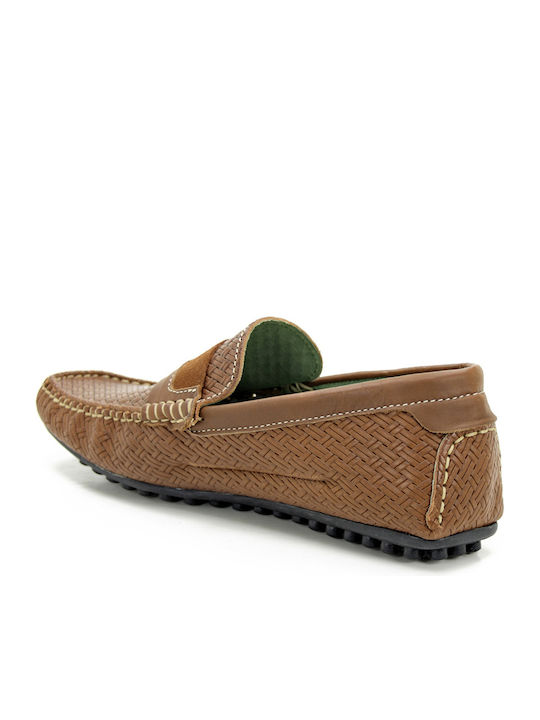 Men's Leather Moccasins Tabac Brown