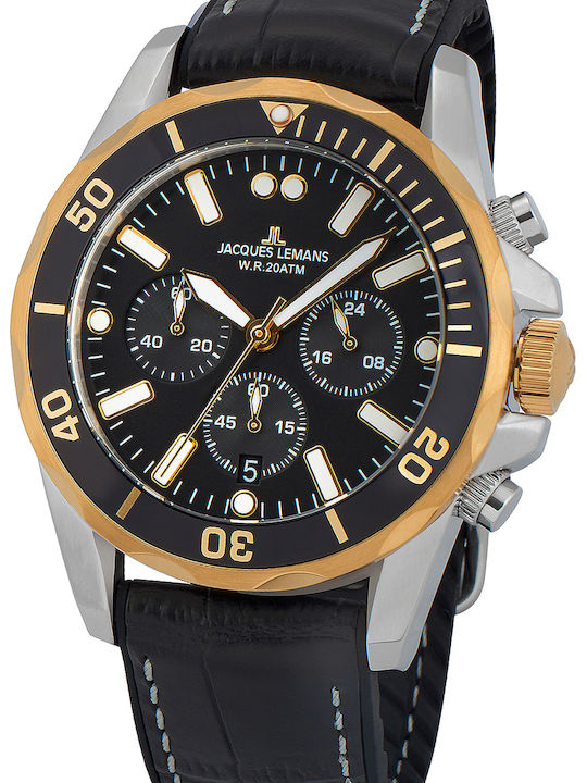 Jacques Lemans Liverpool Uhr Batterie mit Lederarmband Jacques Lemans Liverpool Uhr Batterie mit Lederarmband