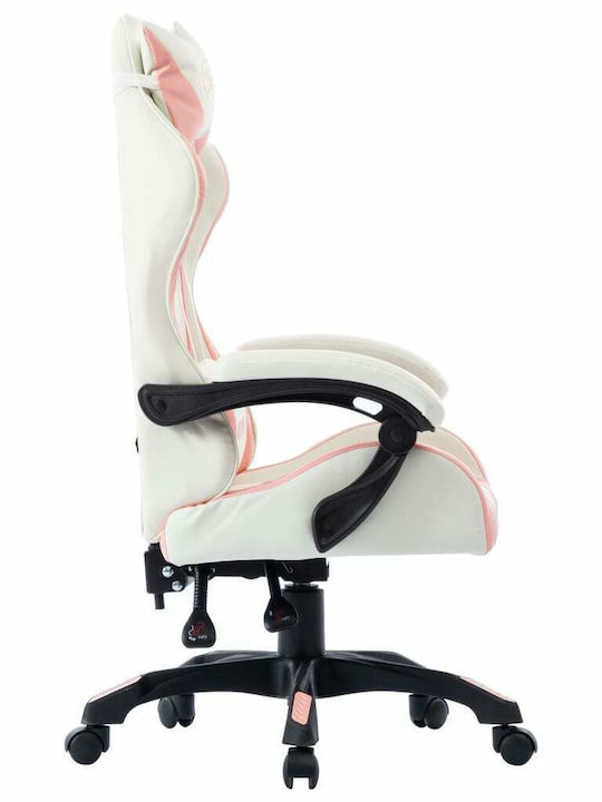 vidaXL Racing Gaming Stuhl White / Pink