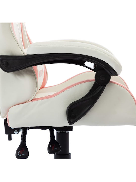 vidaXL Racing Gaming Stuhl White / Pink