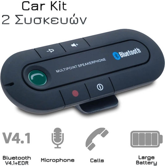Bluetooth Αυτοκινήτου 4.1 Speakerphone για το Αλεξήλιο (με USB θύρα Φόρτισης)