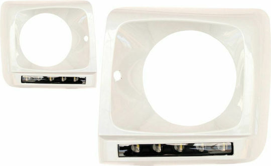 Square Daytime Running Lamps Car Mercedes-Benz G Class with White Lighting 2pcs