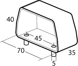 Lampa Φώτα Πινακίδας 12V Universal για Πινακίδα Τρέιλερ 70x40x35mm