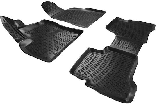 Rizline Set of Front and Rear Mats 4pcs Tray Type for Peugeot Bipper 2008 Black