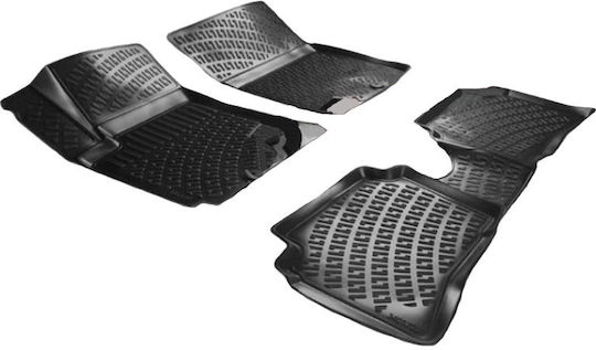 Rizline Set of Front and Rear Mats 4pcs Tray Type for Kia Venga 2019 Black