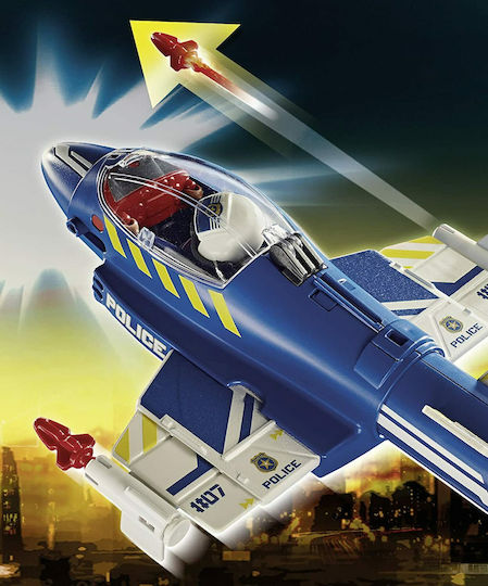 Playmobil City Action Police Jet with Drone for 5-10 years old