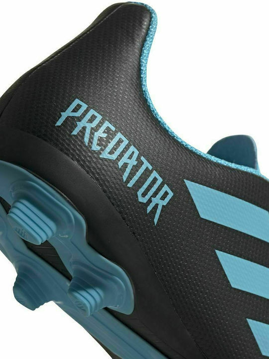 Παιδικά Ποδοσφαιρικά Παπούτσια Predator 19.4 FXG με Τάπες Core Black / Bright Cyan / Solar Yellow