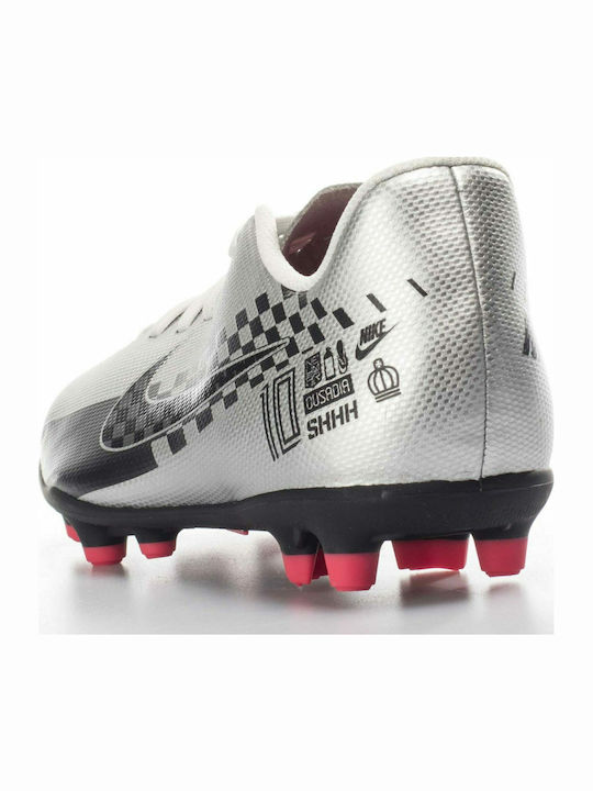 Vapor 13 Club FG/MG Παιδικά Ποδοσφαιρικά Παπούτσια με Τάπες Ασημί