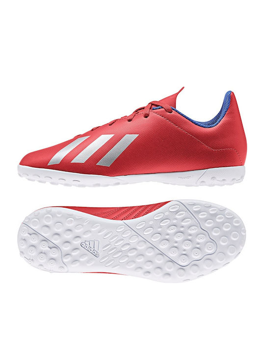 X 18.4 TF TF Kids Soccer Cleats & Shoes with Turf Red