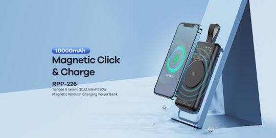 Remax RPP-226 Tangee II Power Bank 10000mAh 22.5W με Θύρα USB-A και Θύρα USB-C Power Delivery / Quick Charge 2.0 Μαύρο
