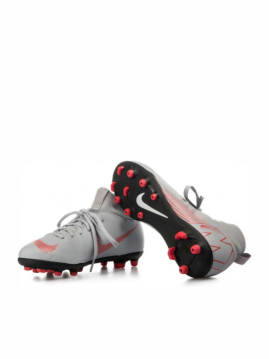 Superfly 6 Club FG/MG Ghete De Fotbal Pentru Copii Cu Crampoane Gri