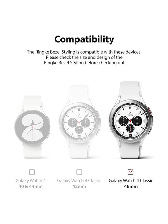 Ringke Bezel Styling σε Ασημί χρώμα για το Galaxy Watch 4 Classic 46mm Ringke Bezel Styling σε Ασημί χρώμα για το Galaxy Watch 4 Classic 46mm