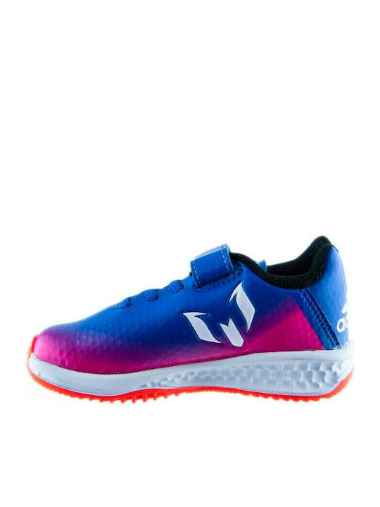 Messi Turf "Blue Blast" Kids Turf Soccer Shoes Blue