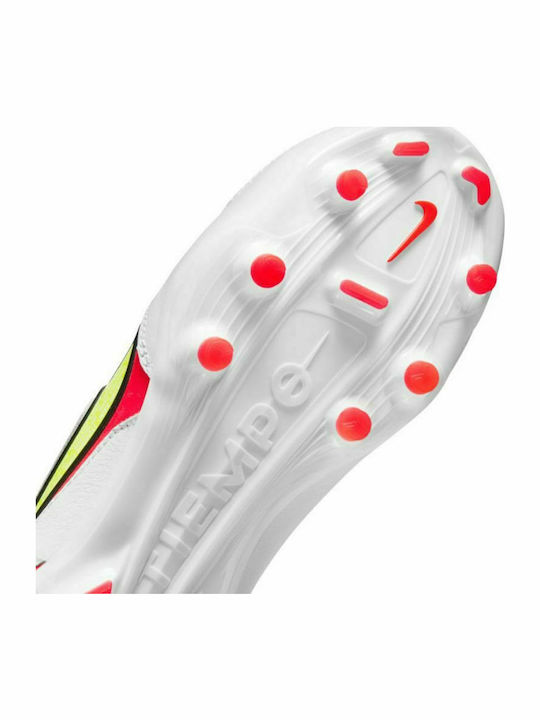 Tiempo Legend 9 Pro FG FG Ghete De Fotbal Pentru Copii Cu Crampoane Albe